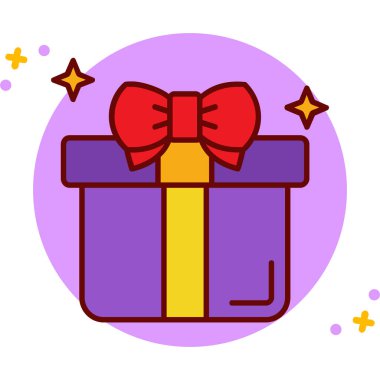 kutu hediye simgesi - taslak biçimi