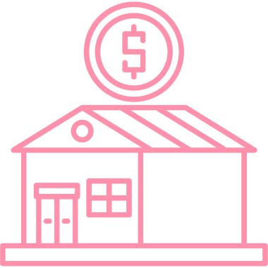 Ev simgesinin vektör illüstrasyonu