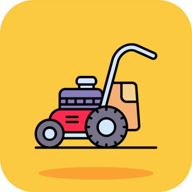 Bir traktör simgesinin vektör illüstrasyonu