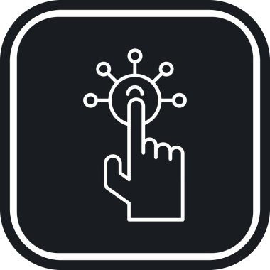 parmak dokunuşu simgesi ana hat biçiminde