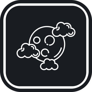 Bulut. Web simgesi basit illüstrasyon