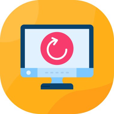 Bilgisayar. Web simgesi basit illüstrasyon