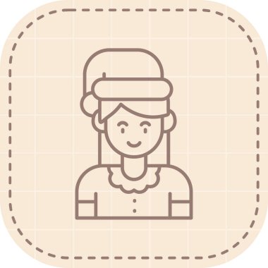 Modern kadın simgesinin vektör illüstrasyonu