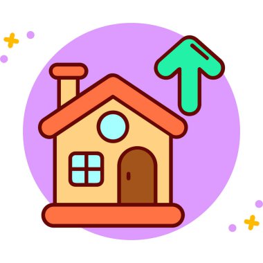 ev evi renk vektörü simgesi