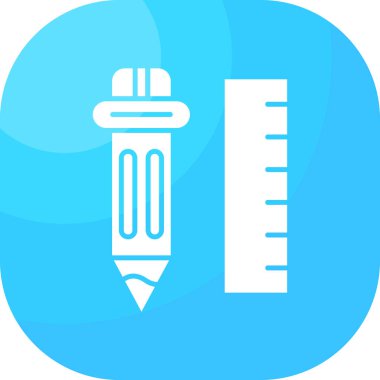 Beyaz arkaplanda kalem simgesi, vektör illüstrasyon tasarımı