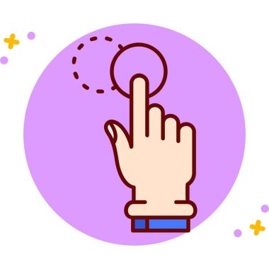 Doldurulmuş ana hatlar biçiminde parmak parmak simgesine tıklayın