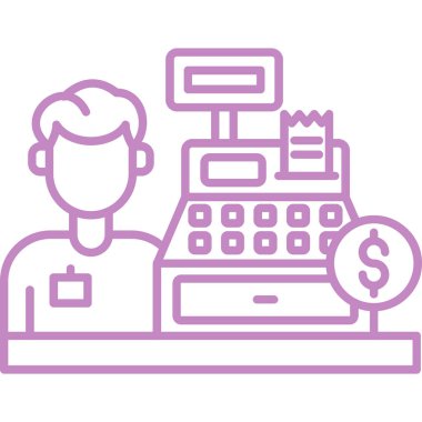 çevrimiçi ödeme çizgisi vektör simgesi.