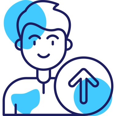 Haçı olan bir adamın vektör çizimi