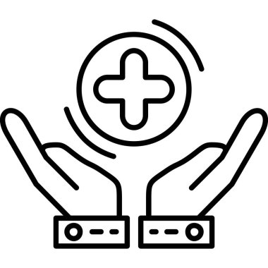 Sağlık simgesinin vektör illüstrasyonu