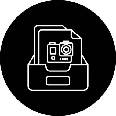 kamera simgesi vektör illüstrasyonu