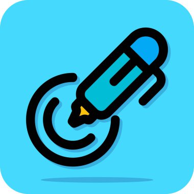 kapsül vektör simgesi modern resimleme