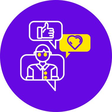 Geri bildirim. Web simgesi basit illüstrasyon