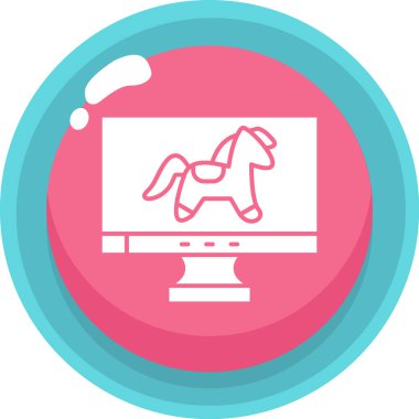 Köpek evcil. Web simgesi basit illüstrasyon