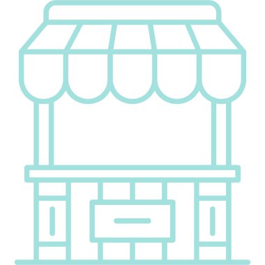 Dükkan. Web simgesi basit illüstrasyon