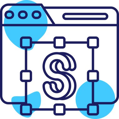 para birimi simgesi, vektör çizimi