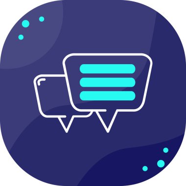 Sohbet iletisi simgesi basit moda biçiminde