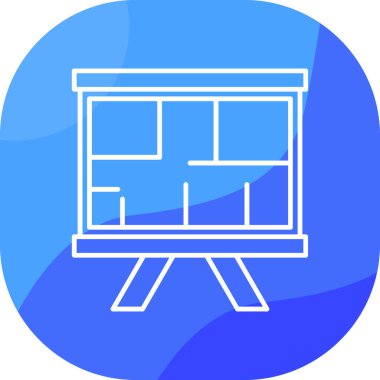 Galeri galerisi simgesi - taslak biçimi