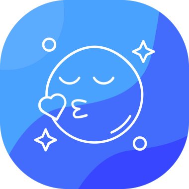 Mutlu emoji simgesi, vektör illüstrasyonu