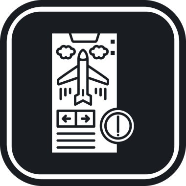 Uçak simgesinin vektör illüstrasyonu