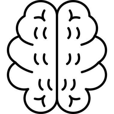 Beyin. Web simgesi basit illüstrasyon