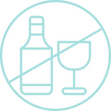 alkollü içecek simgesi ana hatlarıyla