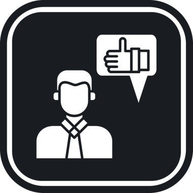 İş adamı simgesi, vektör illüstrasyonu