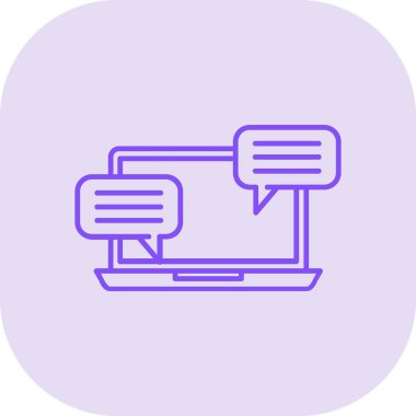 Sohbet simgesi vektör illüstrasyonu