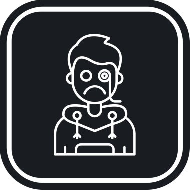 Moda Biçimli Uzaylı Simgesi İzole Arkaplan