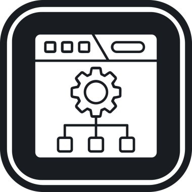 makine ayarları simgesi, modern basit vektör illüstrasyonu