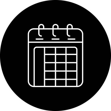 vektör Takvimi Simgesi illüstrasyonu