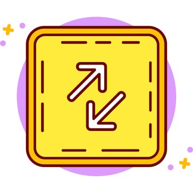 yön simgesi, vektör illüstrasyonu