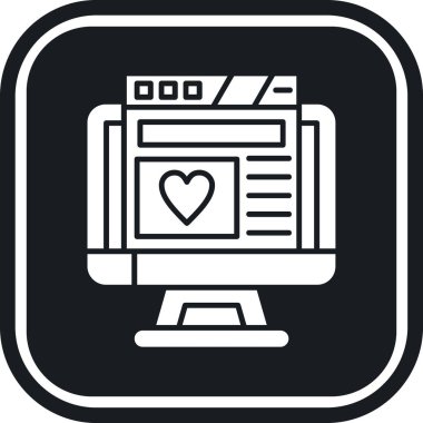 çevrimiçi web sayfası simgesi, basit biçim