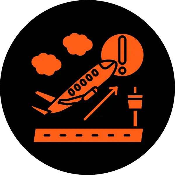 Uçak simgesinin vektör illüstrasyonu