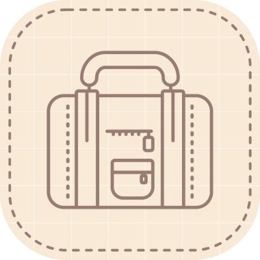 sırt çantası simgesi vektör illüstrasyonu