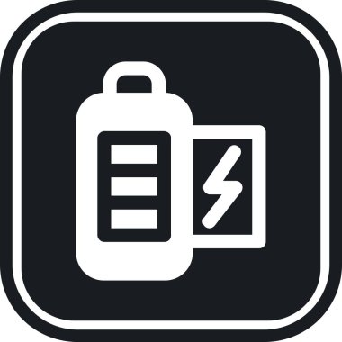 Moda Biçimli Batarya Simgesi İzole Arkaplan