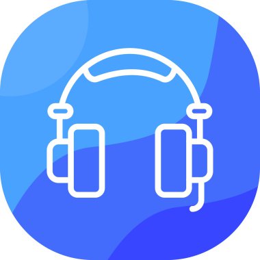 Kulaklık. Web simgesi basit illüstrasyon