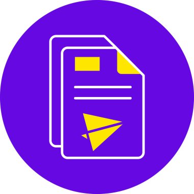 Belge simgesinin vektör illüstrasyonu