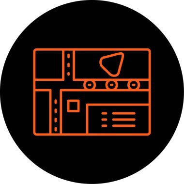 Modern simgenin vektör illüstrasyonu