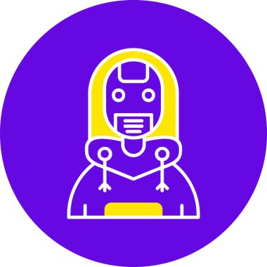 robot ikon vektör illüstrasyonu