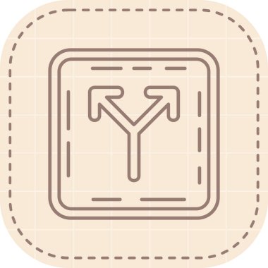 Vektör illüstrasyonu, yolun tek simge ögesi