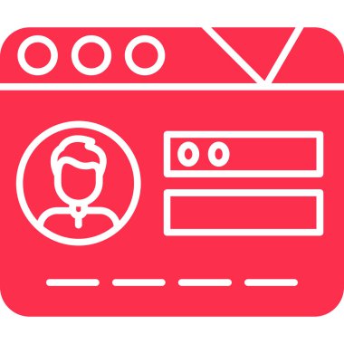 video. Web simgesi basit illüstrasyon