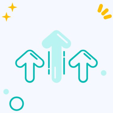 Turkuaz arka planda izole edilmiş ana hatlı mantar simgesi. Vektör