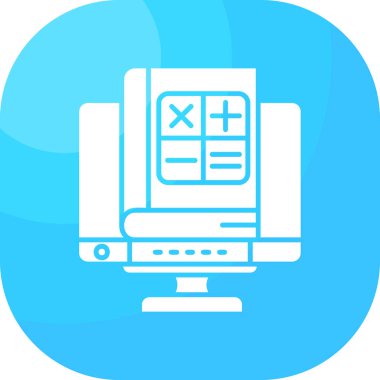 bilgisayar monitörü ikon vektör illüstrasyonu