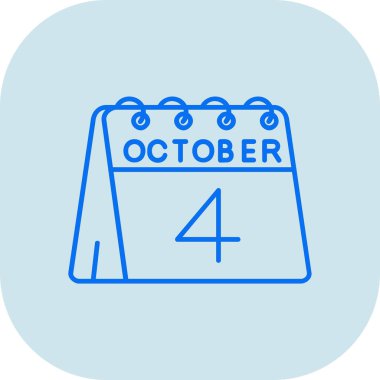 Takvimin Ekim ikonu. vektör tasarımı