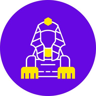 Bir robot simgesinin vektör illüstrasyonu