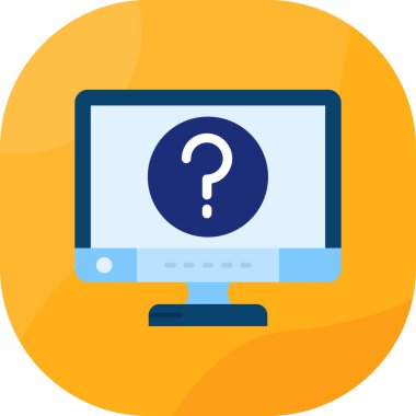 soru işareti düz vektör tasarımı.