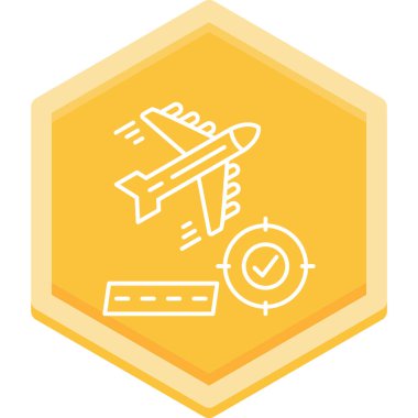 Uçak simgesinin vektör illüstrasyonu