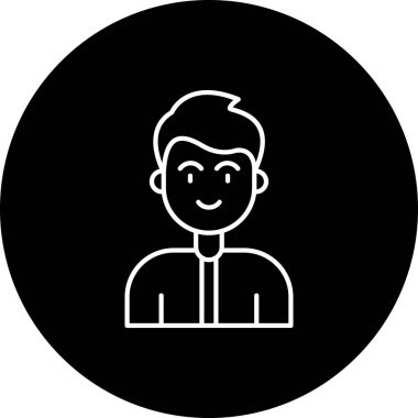 Moda Biçimli Avatar Simgesi İzole Arkaplan