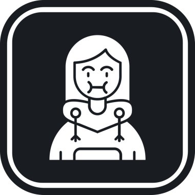 bebek kız simgesi, basit stil