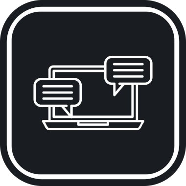 Konuş. Web simgesi basit illüstrasyon